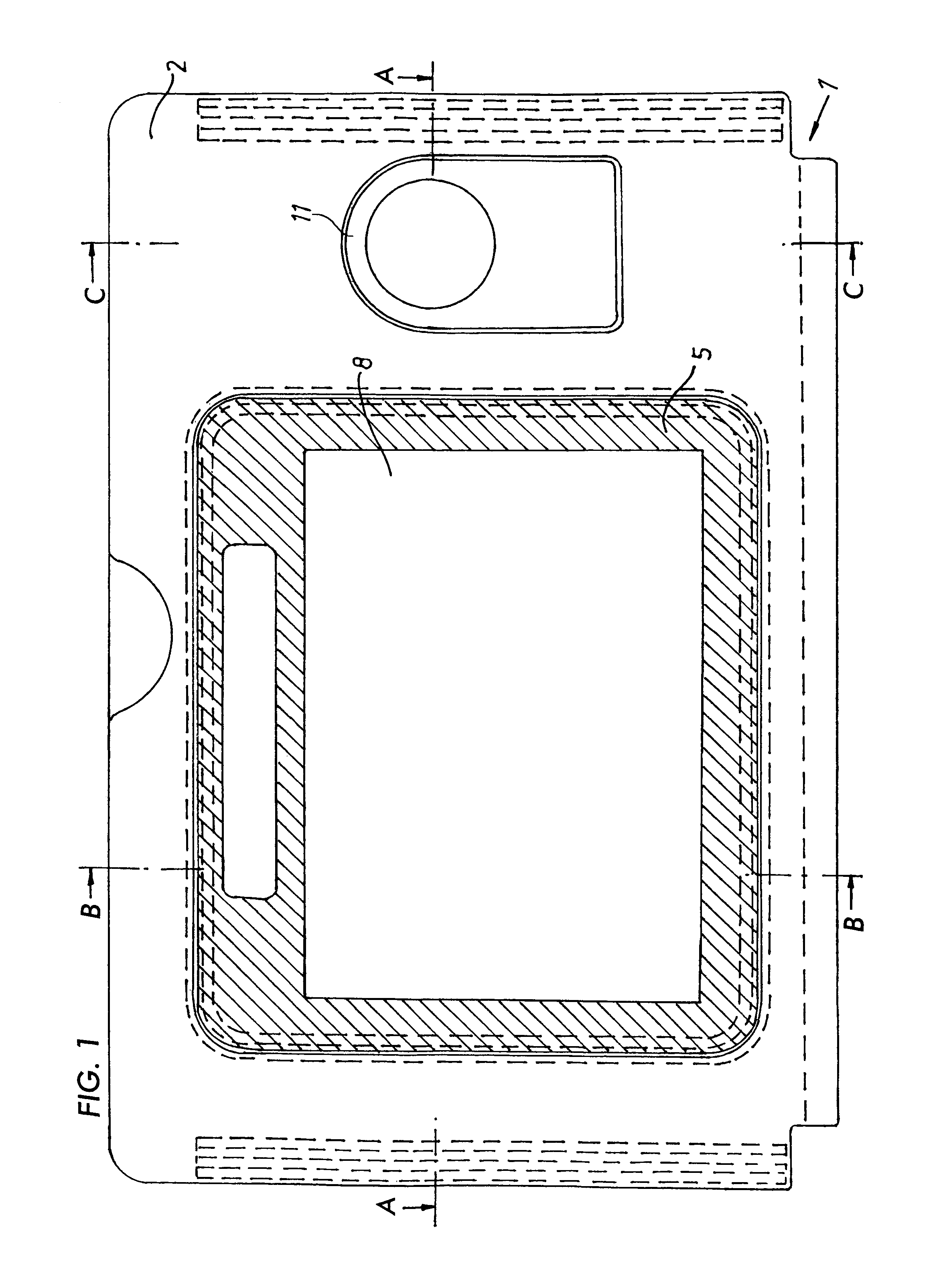 Folding table for a seat in a means of transportation