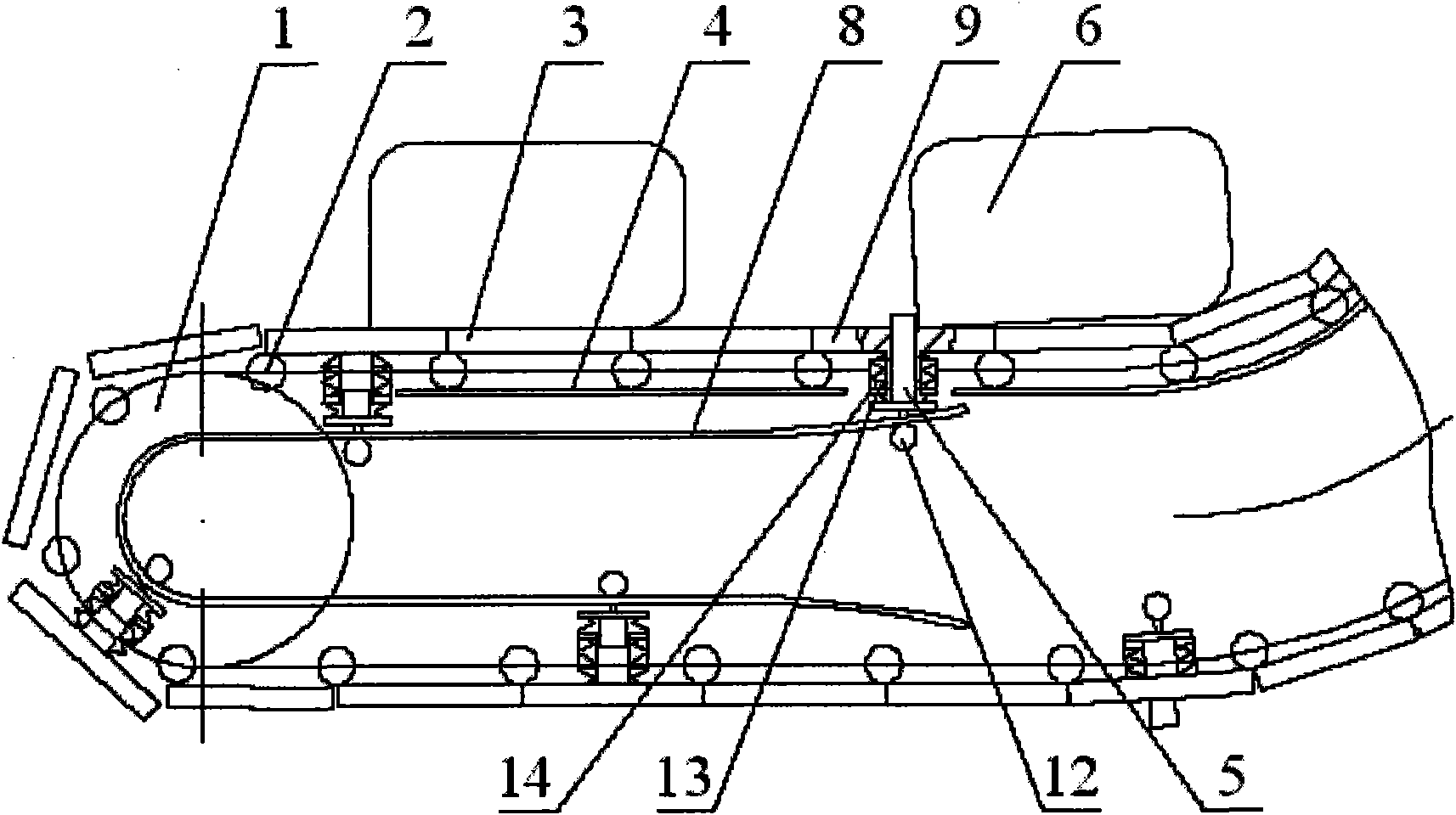 Expansion scraper blade plate-type conveyer