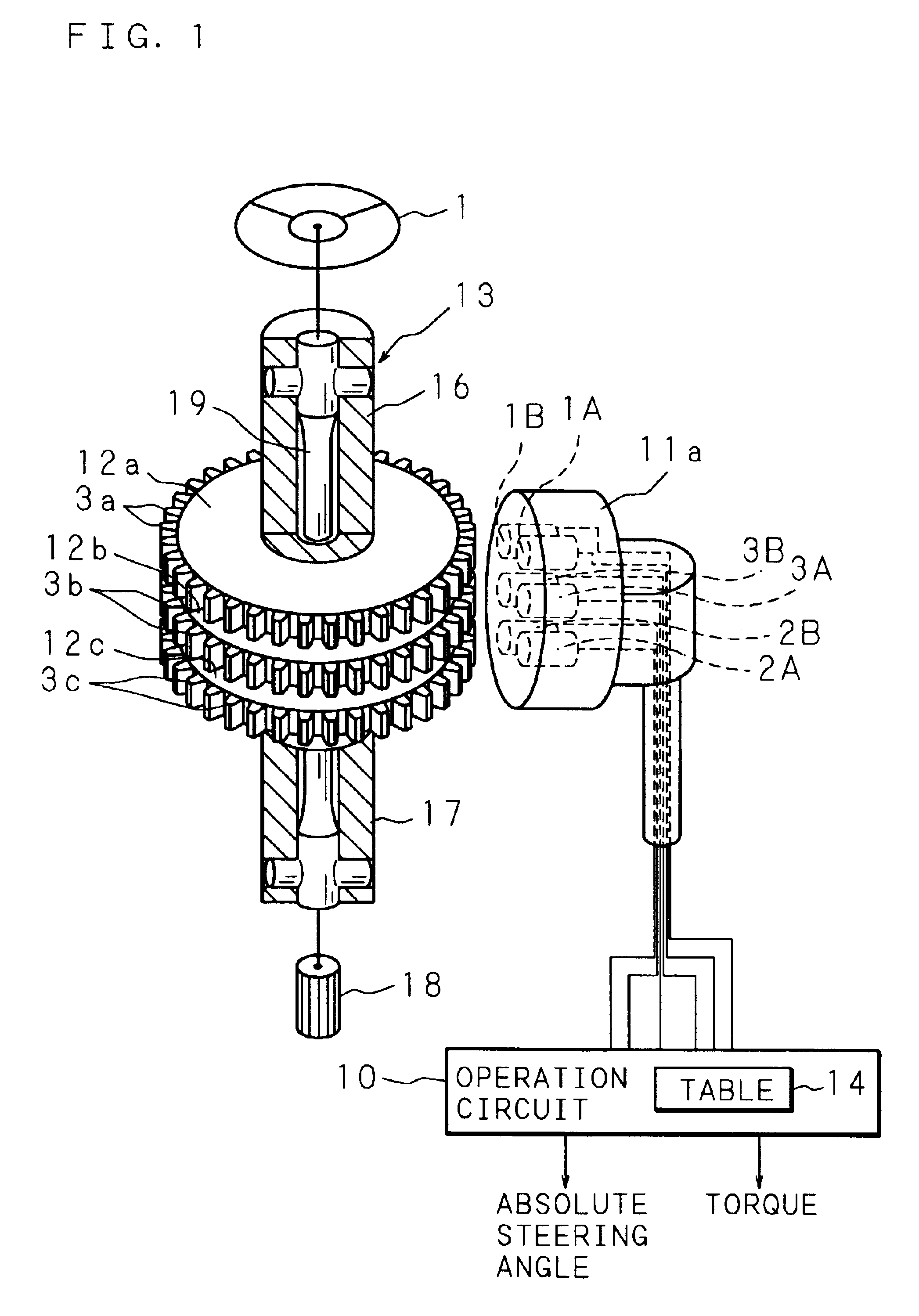 Rotational angle detecting apparatus, torque detecting apparatus and steering apparatus