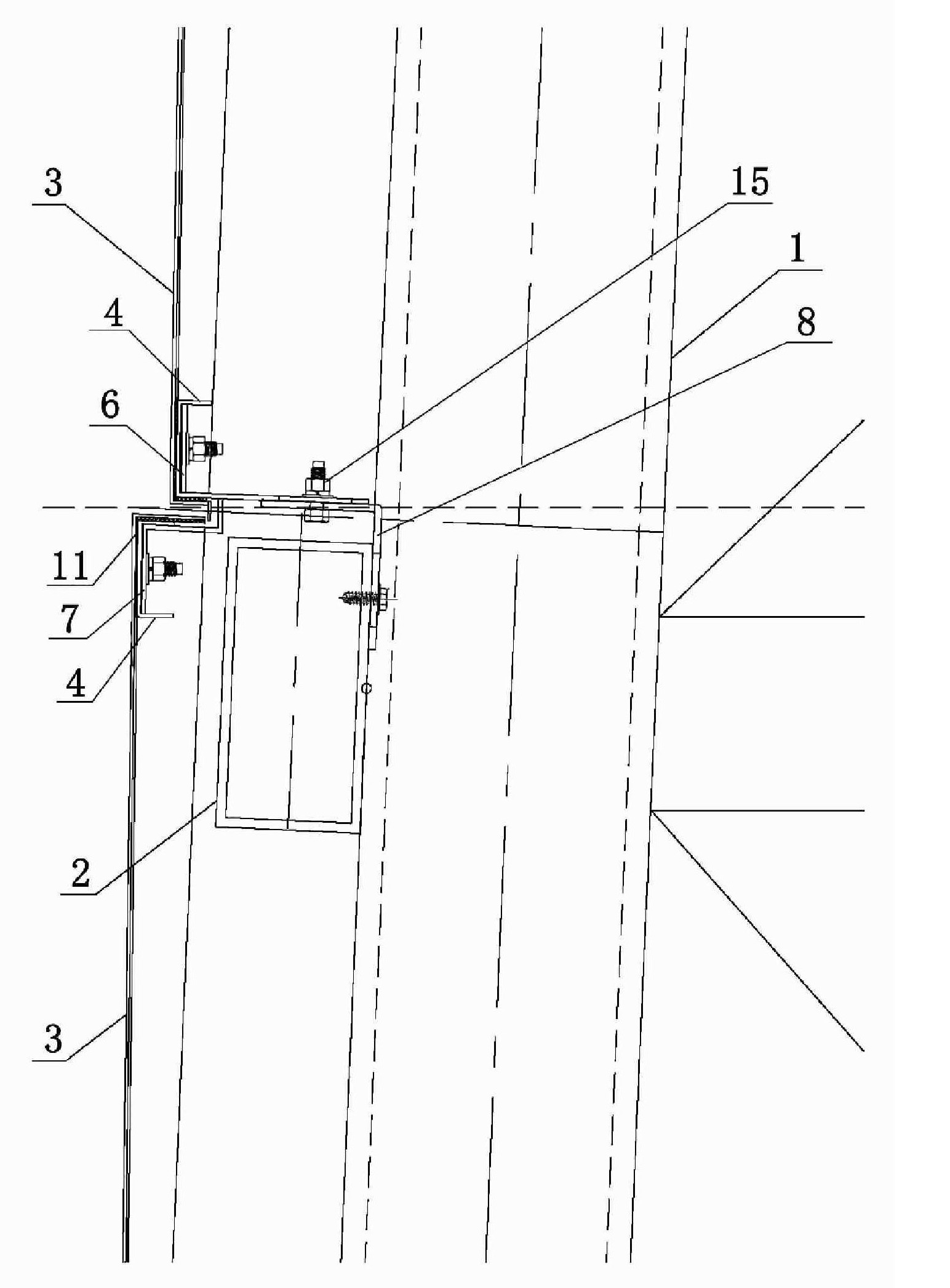 Multi-curved surface overhung copper plate curtain wall and construction method thereof