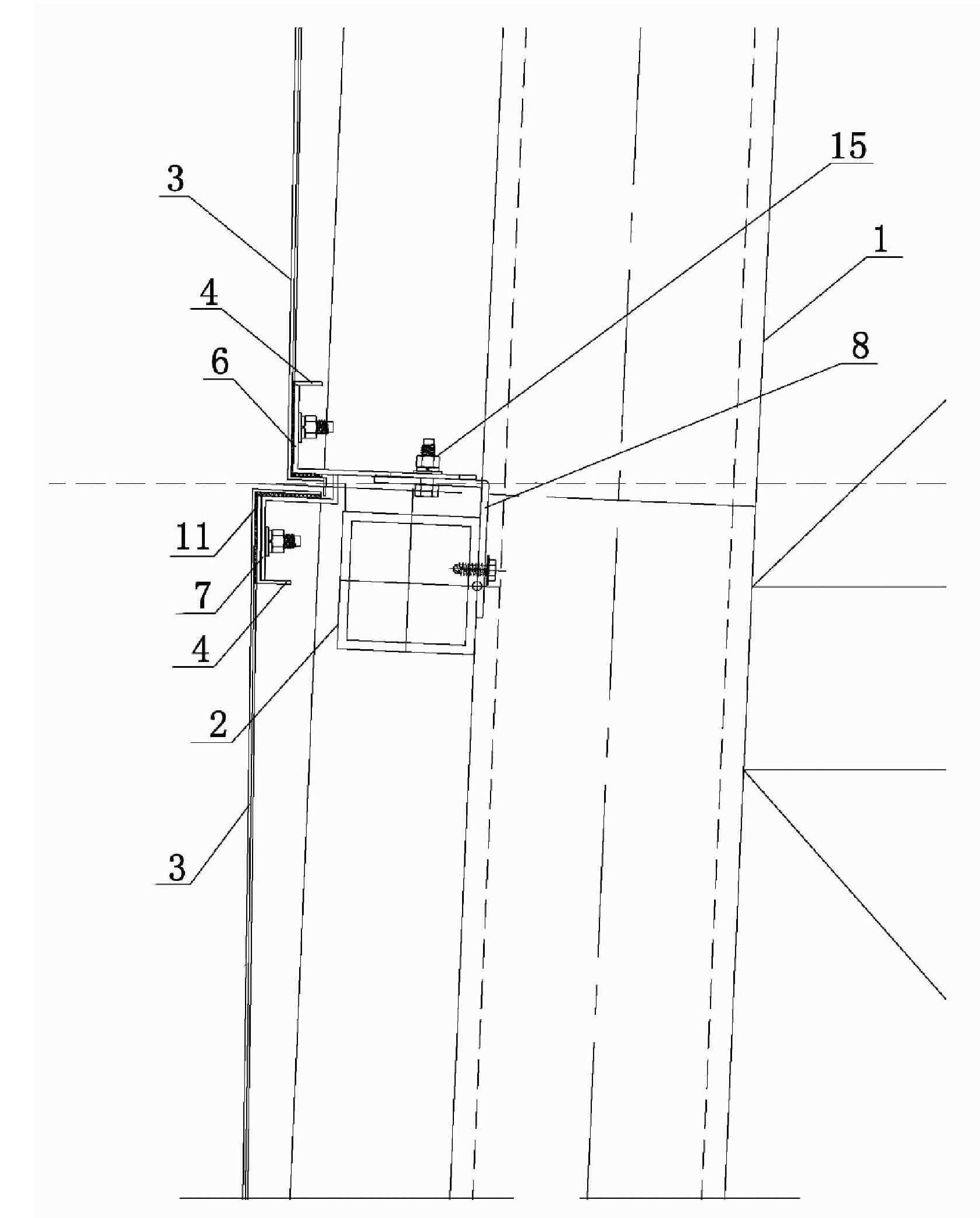 Multi-curved surface overhung copper plate curtain wall and construction method thereof