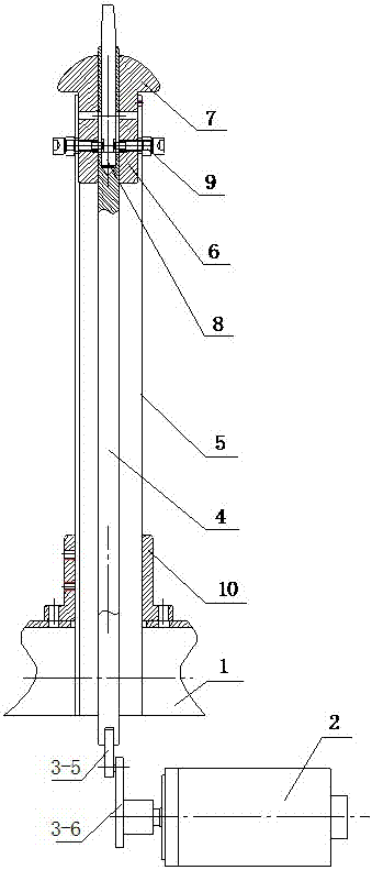 Diameter-reducing telescopic tube device for braiding machine