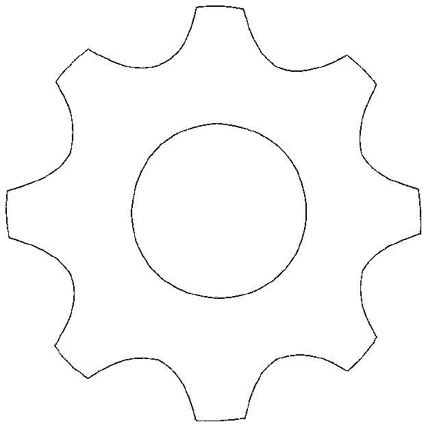 Gear model region parameterization method based on subdivision technology and boundary replacement