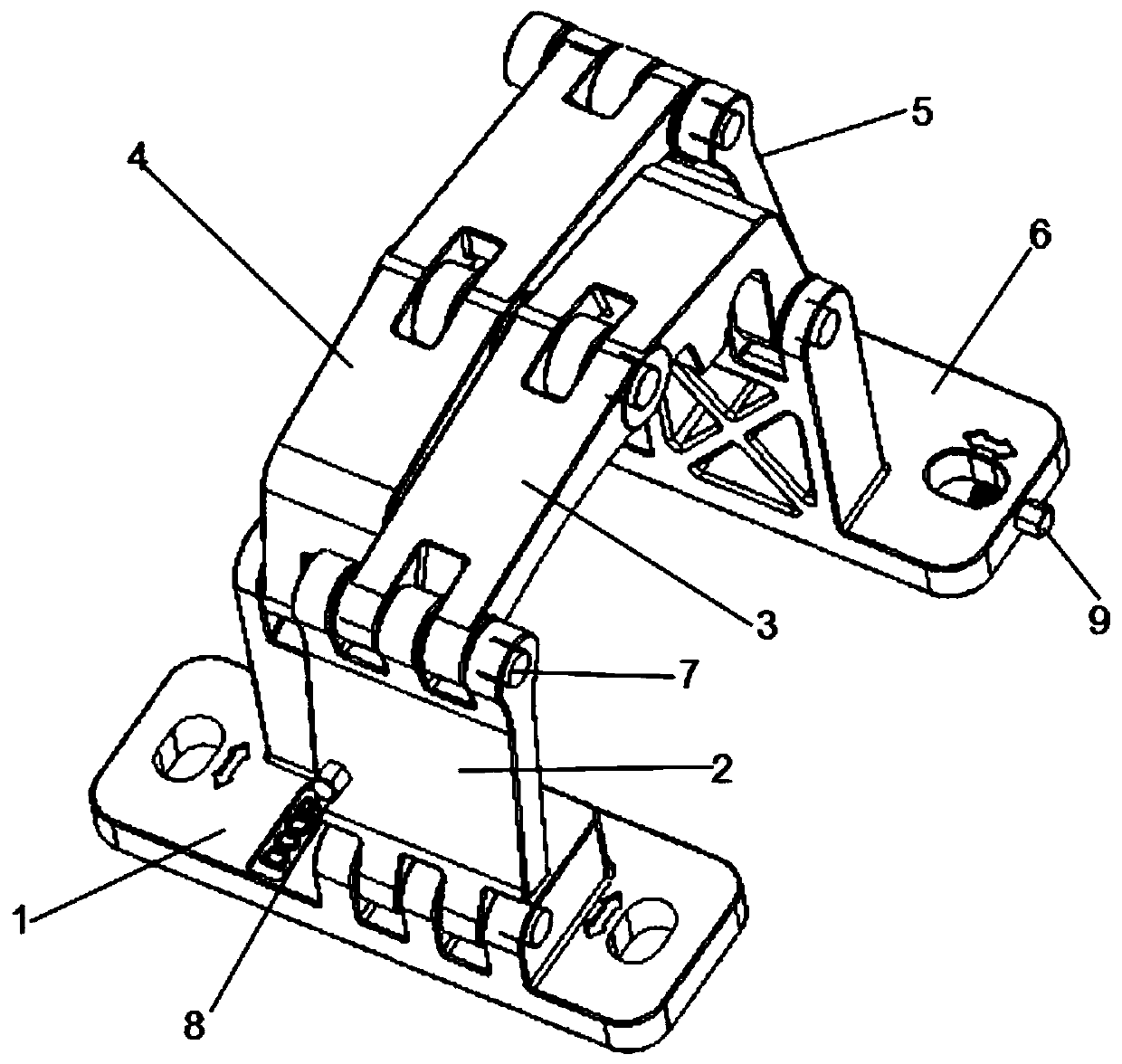 A Three-Dimensional Adjustable Heavy Duty Hidden Hinge