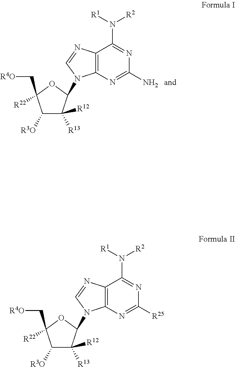 β-D-2′-deoxy-2′-substituted-4′-substituted-2-substituted-N<sup>6</sup>-substituted-6-aminopurinenucleotides for the treatment of paramyxovirus and orthomyxovirus infections