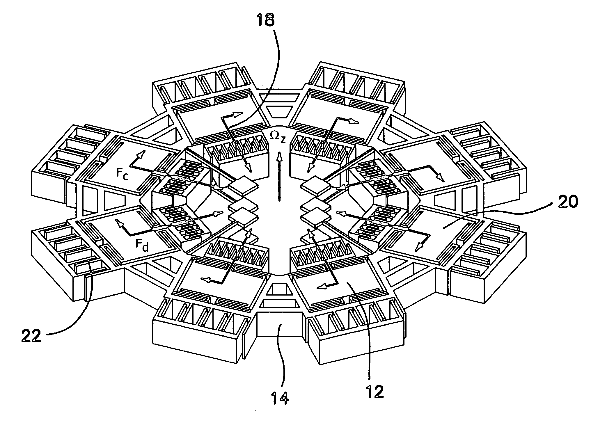 Distributed-mass micromachined gyroscopes operated with drive-mode bandwidth enhancement