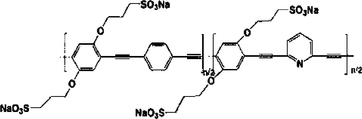 Water soluble fluorescent conjugated polymer and synthesis method thereof