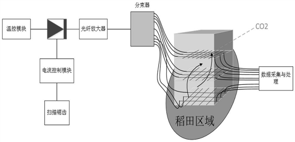 Method for monitoring carbon flux emission rule in ecological system region