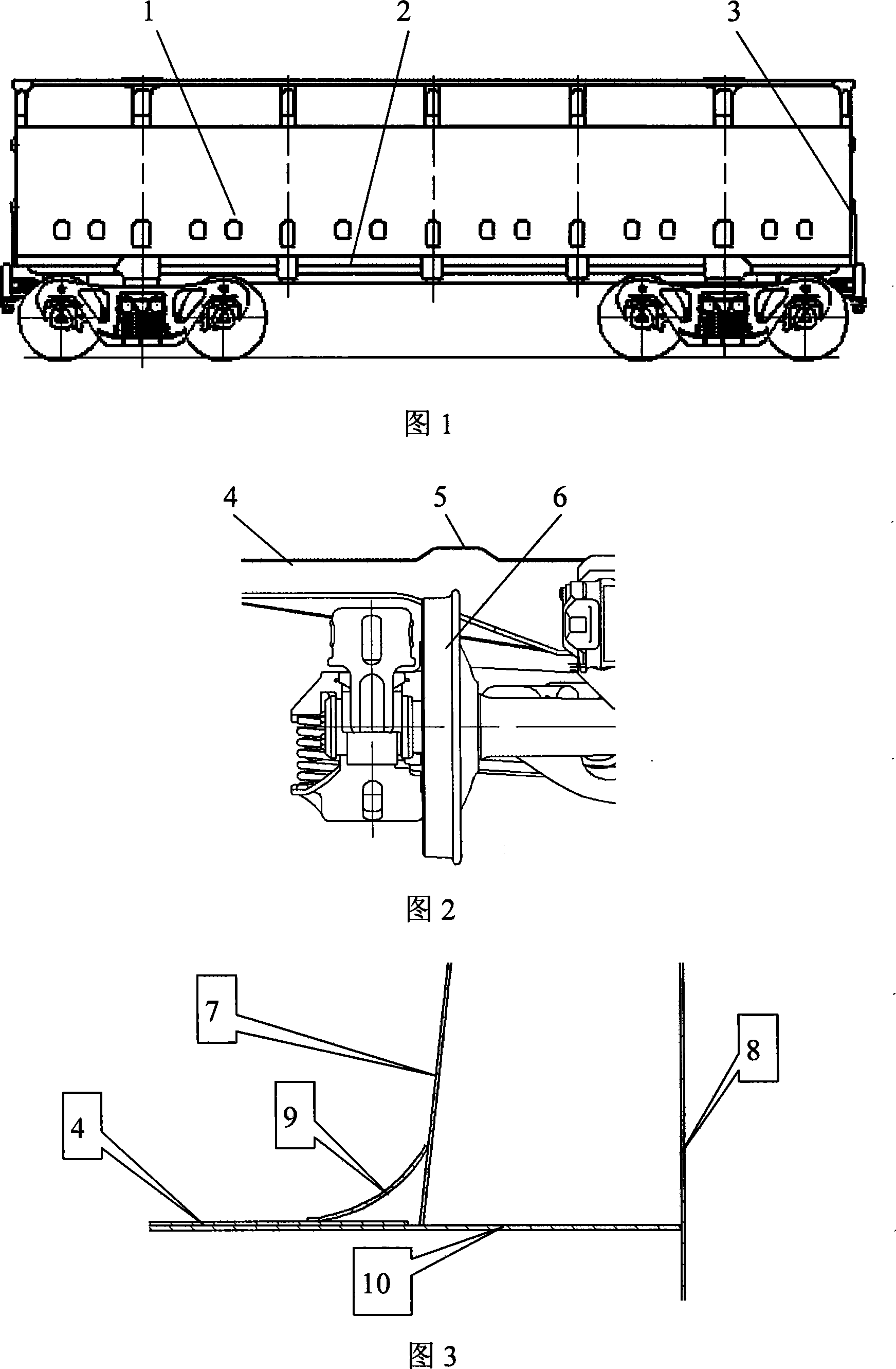 A flat car for railway transportation