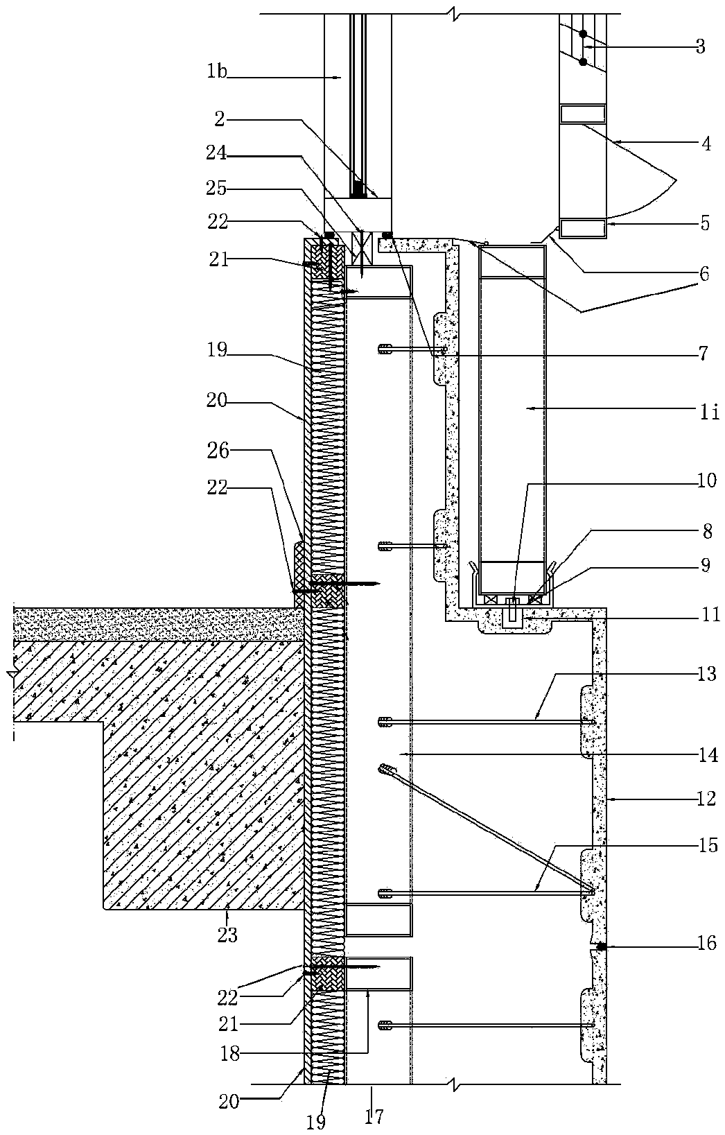 GRC (glass fiber reinforced concrete) curtain wall plate capable of being provided with solar water heaters and novel building-integrated GRC exterior wall system