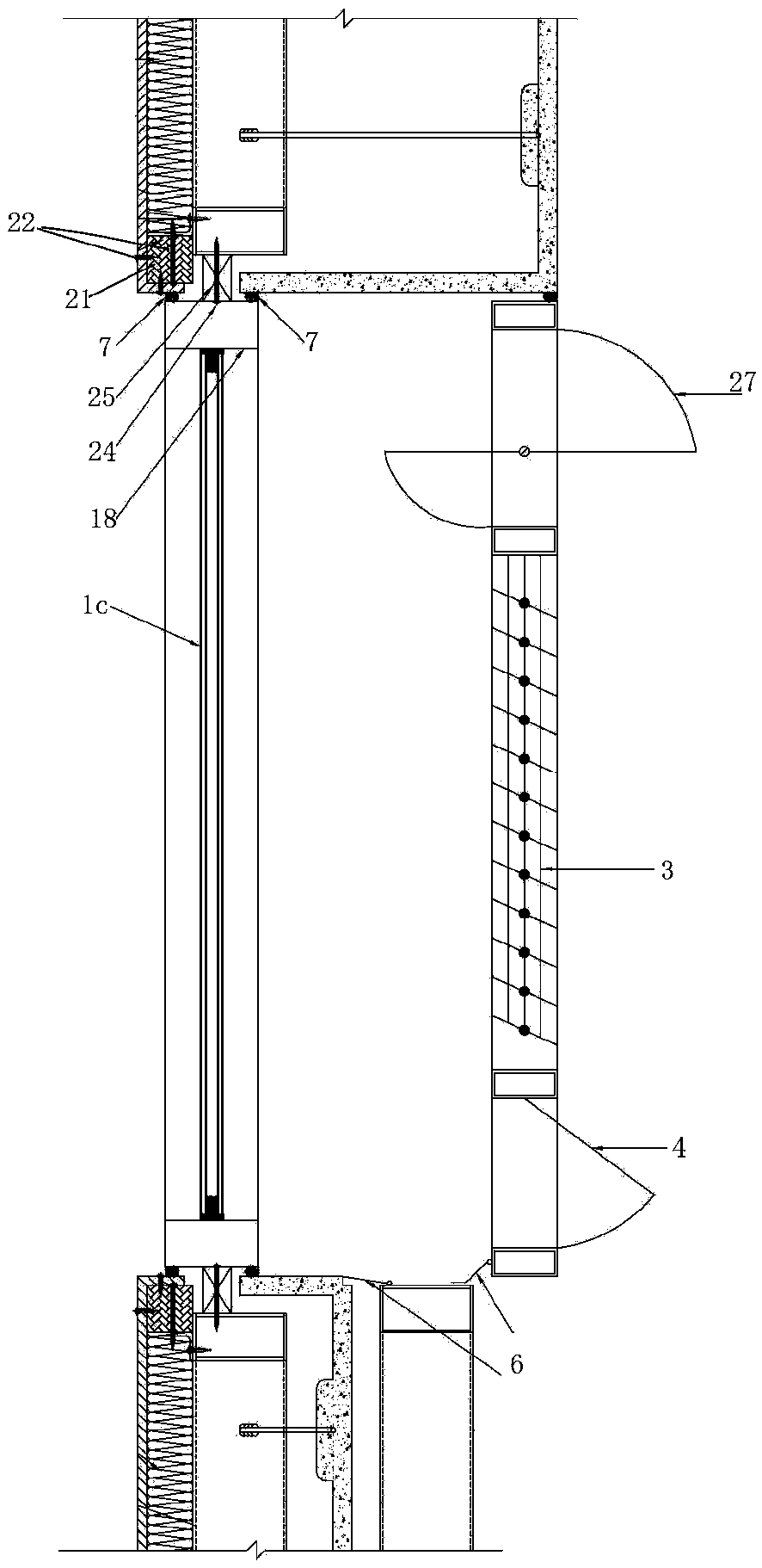 GRC (glass fiber reinforced concrete) curtain wall plate capable of being provided with solar water heaters and novel building-integrated GRC exterior wall system