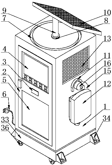 Solar charging pile for electric vehicle