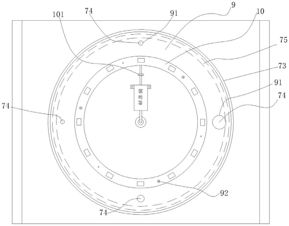 An LED lamp processing and assembling device