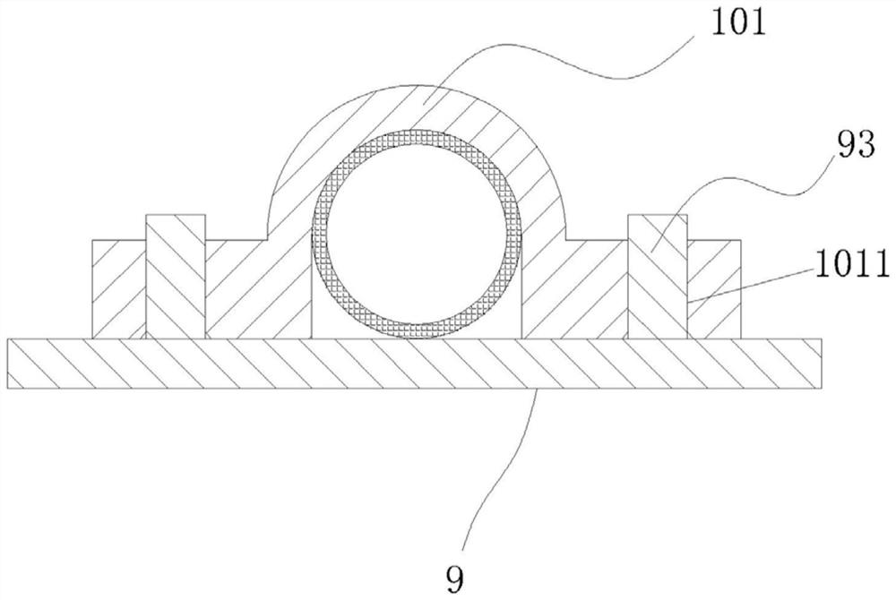 An LED lamp processing and assembling device