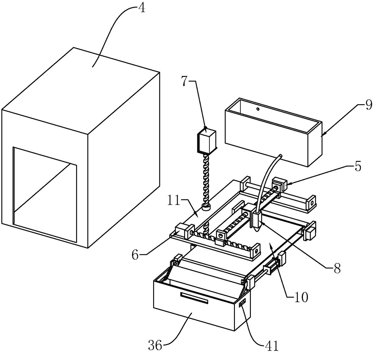 Multi-unit 3D printing manufacturing system capable of achieving continuous production