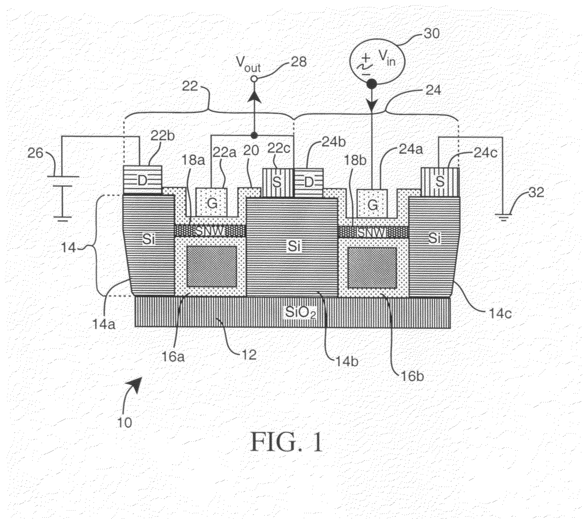 Insulated gate silicon nanowire transistor and method of manufacture