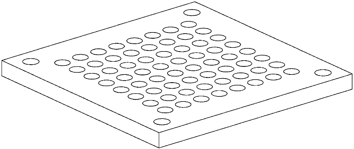 High-flux material synthesis and synchronous radiation light source high-flux representing method of composite material chip