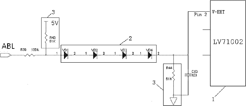 Field amplitude temperature compensation circuit of television