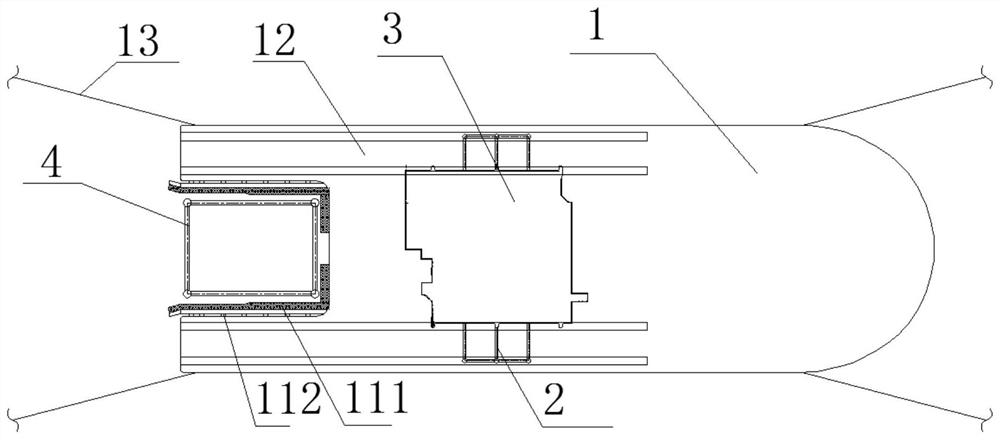 Maritime work module installation device and maritime work module mounting system