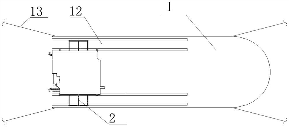 Maritime work module installation device and maritime work module mounting system