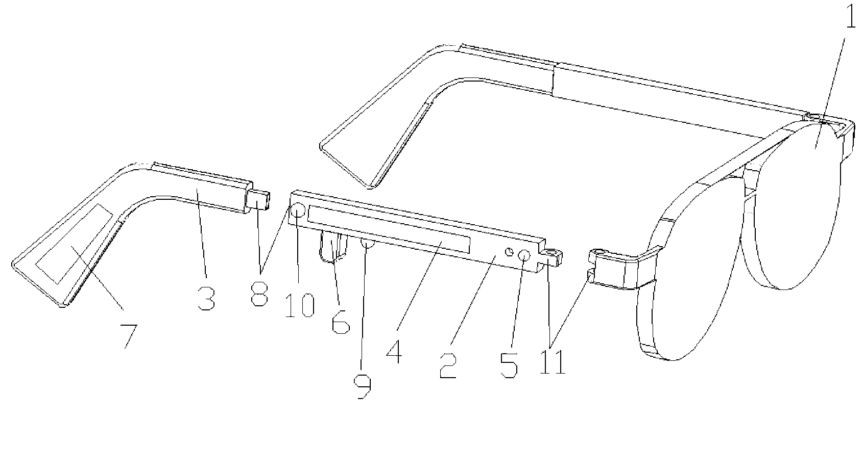 Combination glasses type single-channel or double-channel piezoelectric ceramics ossiphone