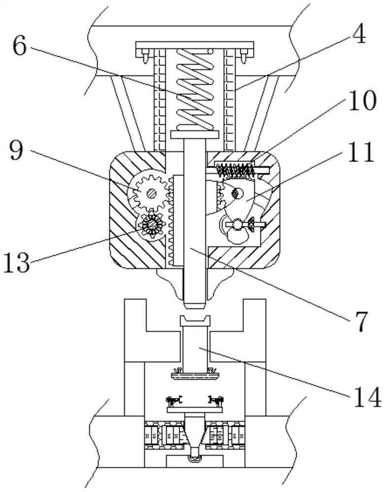 Impact experiment table for testing surface strength of mobile phone