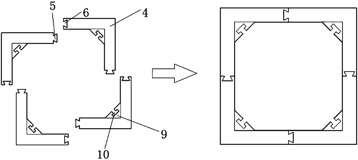 Inclined outer ring plate fabricated cross connecting beam-column joint