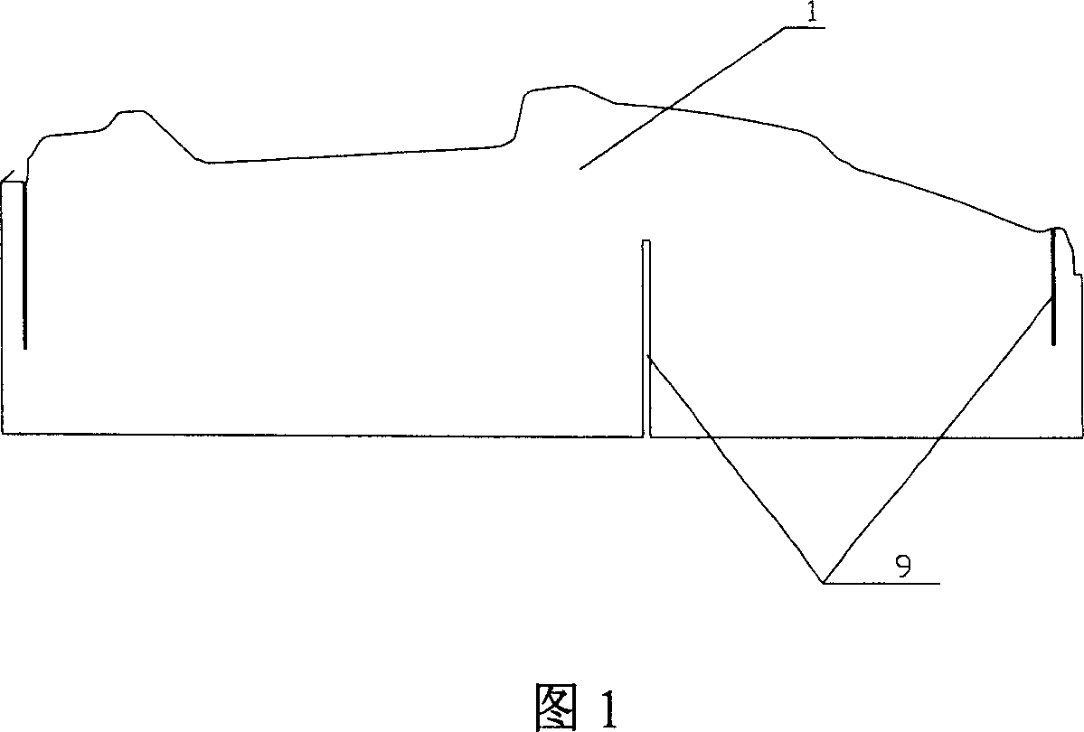 Support device for processing complicated shape punched piece and its producing method