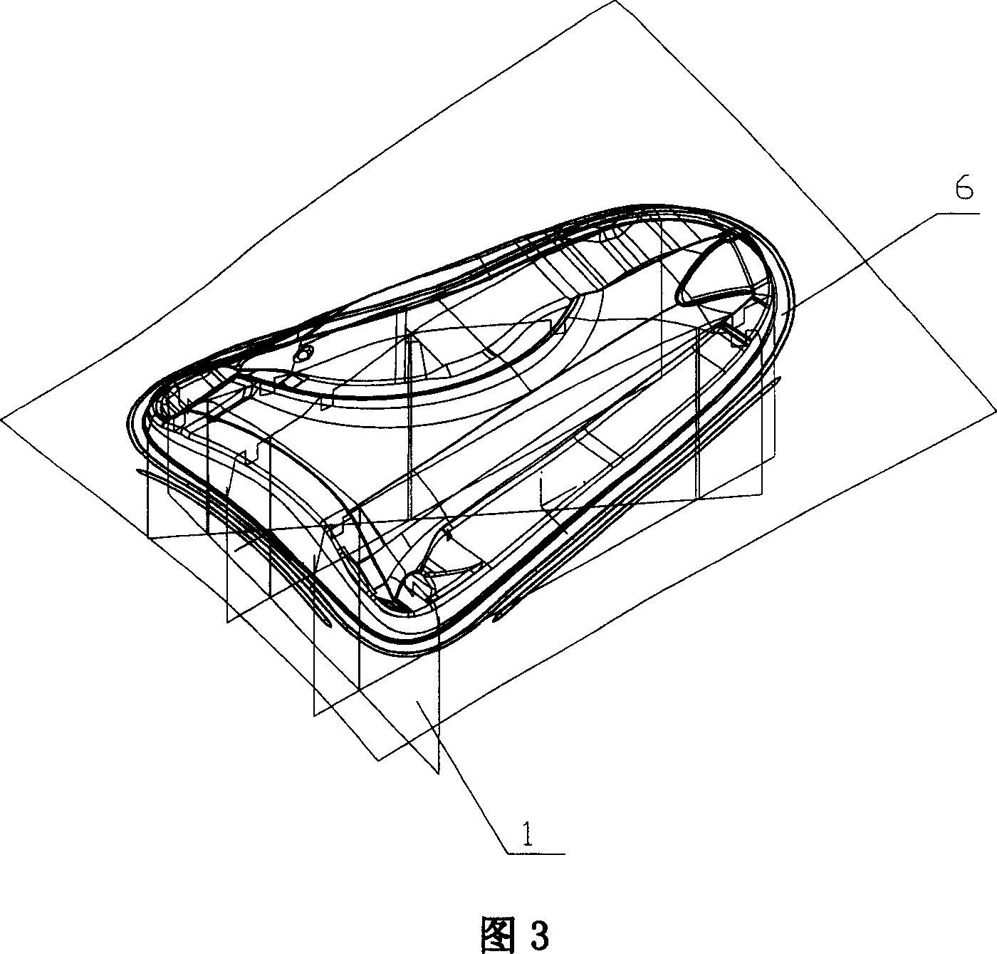 Support device for processing complicated shape punched piece and its producing method