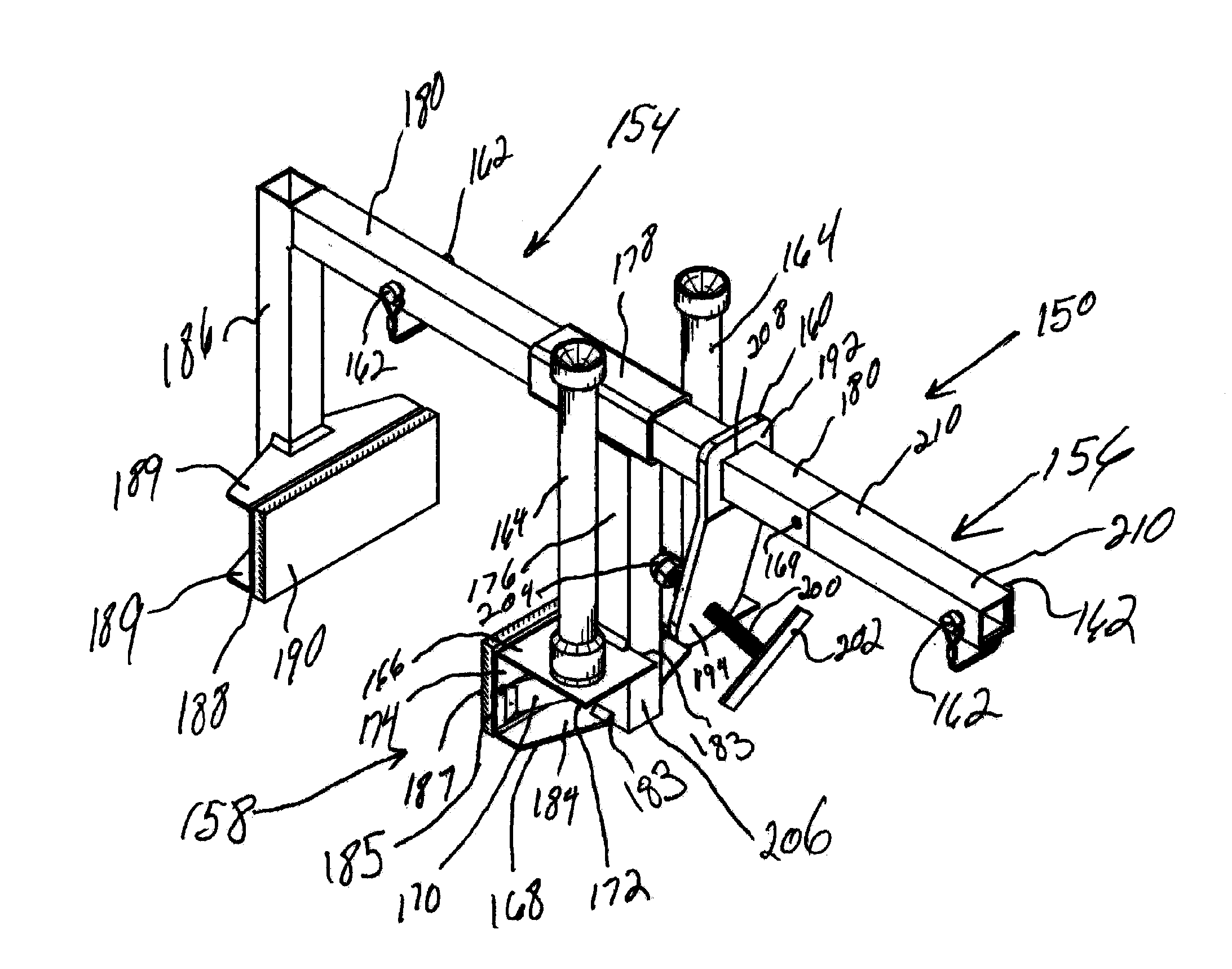 Metal safety rail for open floors of a building under construction