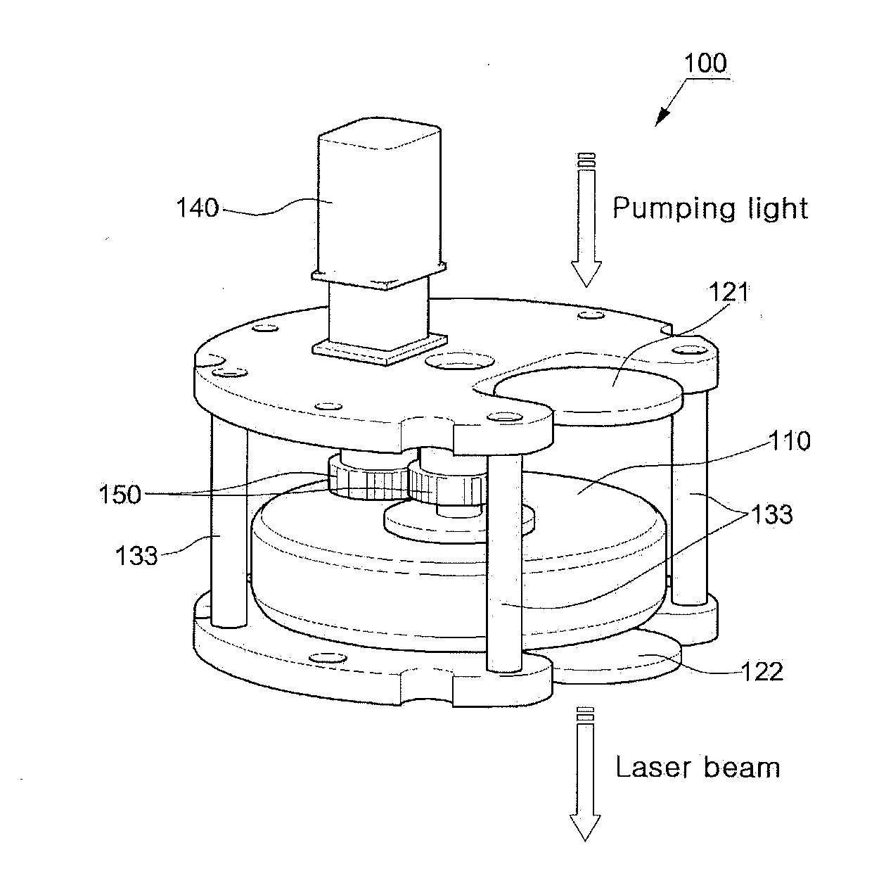 Solid dye resonator, and solid dye laser handpiece comprising same