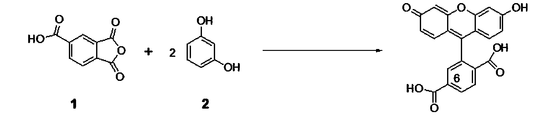 Preparation method for 6-carboxylfluorescein