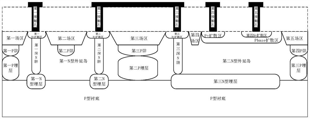 High-voltage NPN device