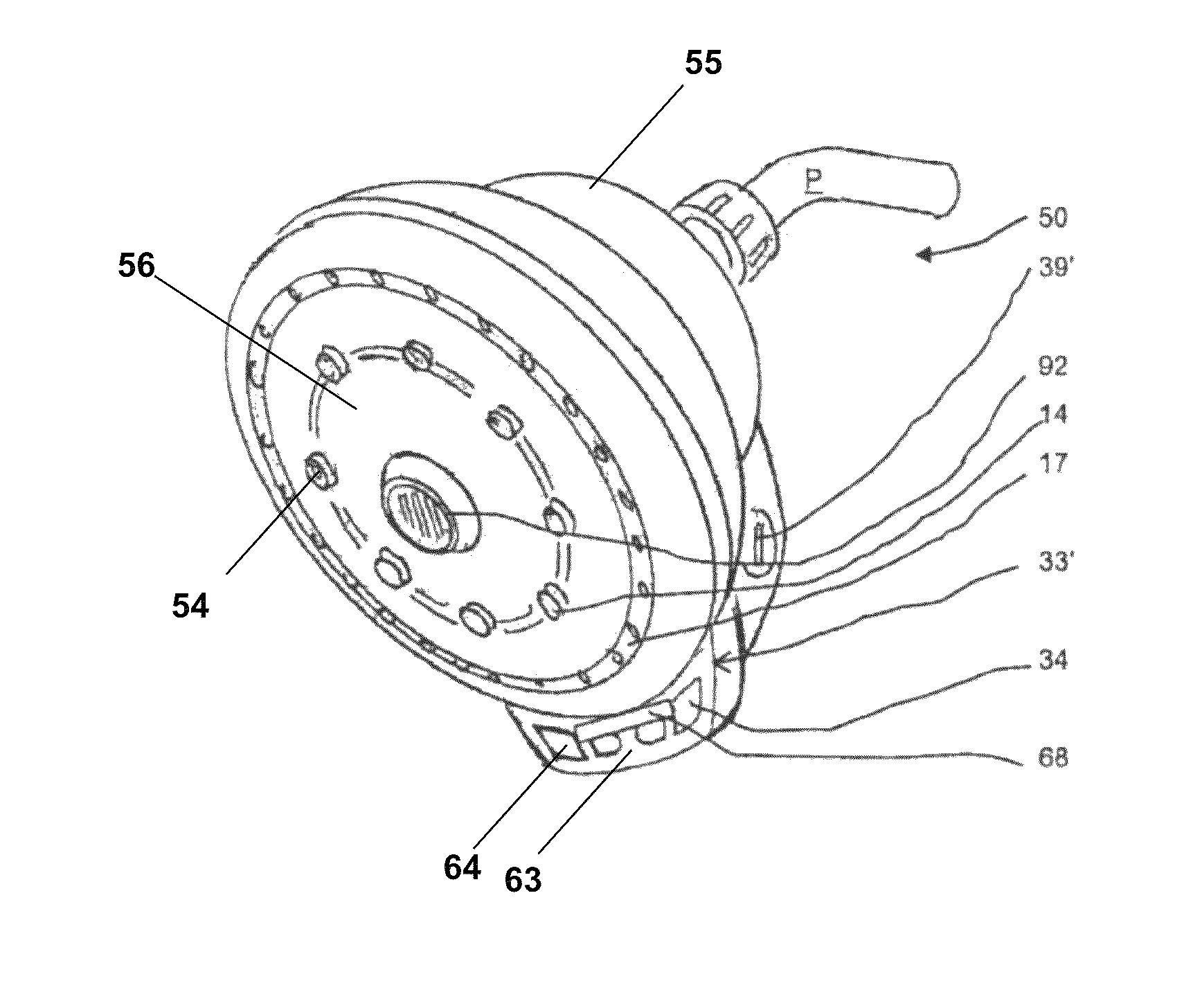 Showerhead with touch based multimodal rechargeable battery operation