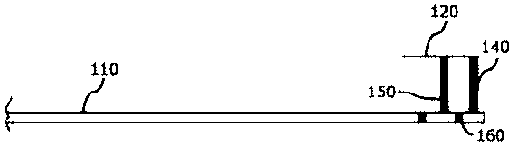 Antenna with grounded U-shaped high-impedance surface metal strips and wireless communication device