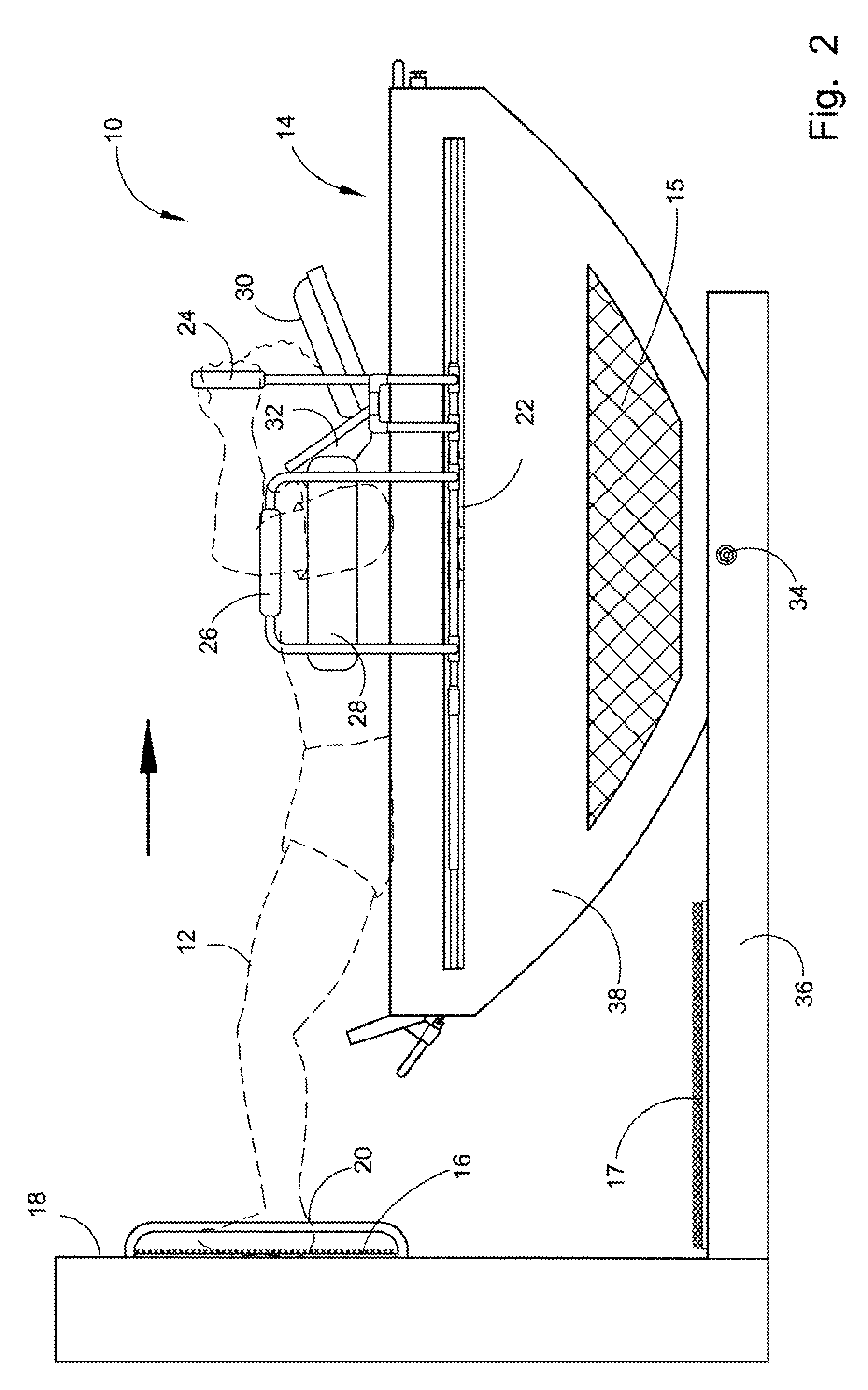 Combination exercise-massage device