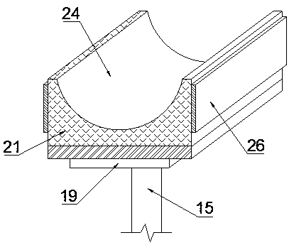 Automatic clamping type hoop device for petroleum transportation pipeline