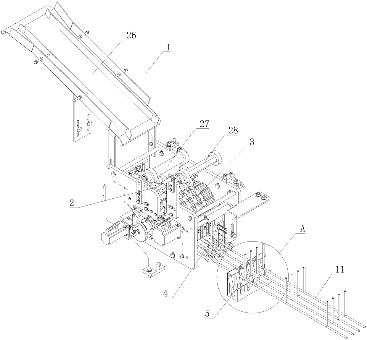 Straw shrinkage feeding device