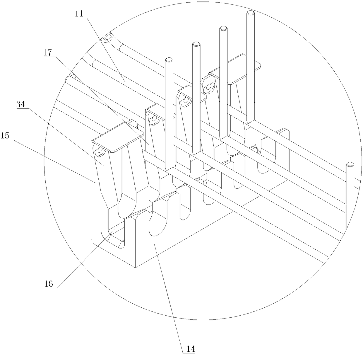 Straw shrinkage feeding device