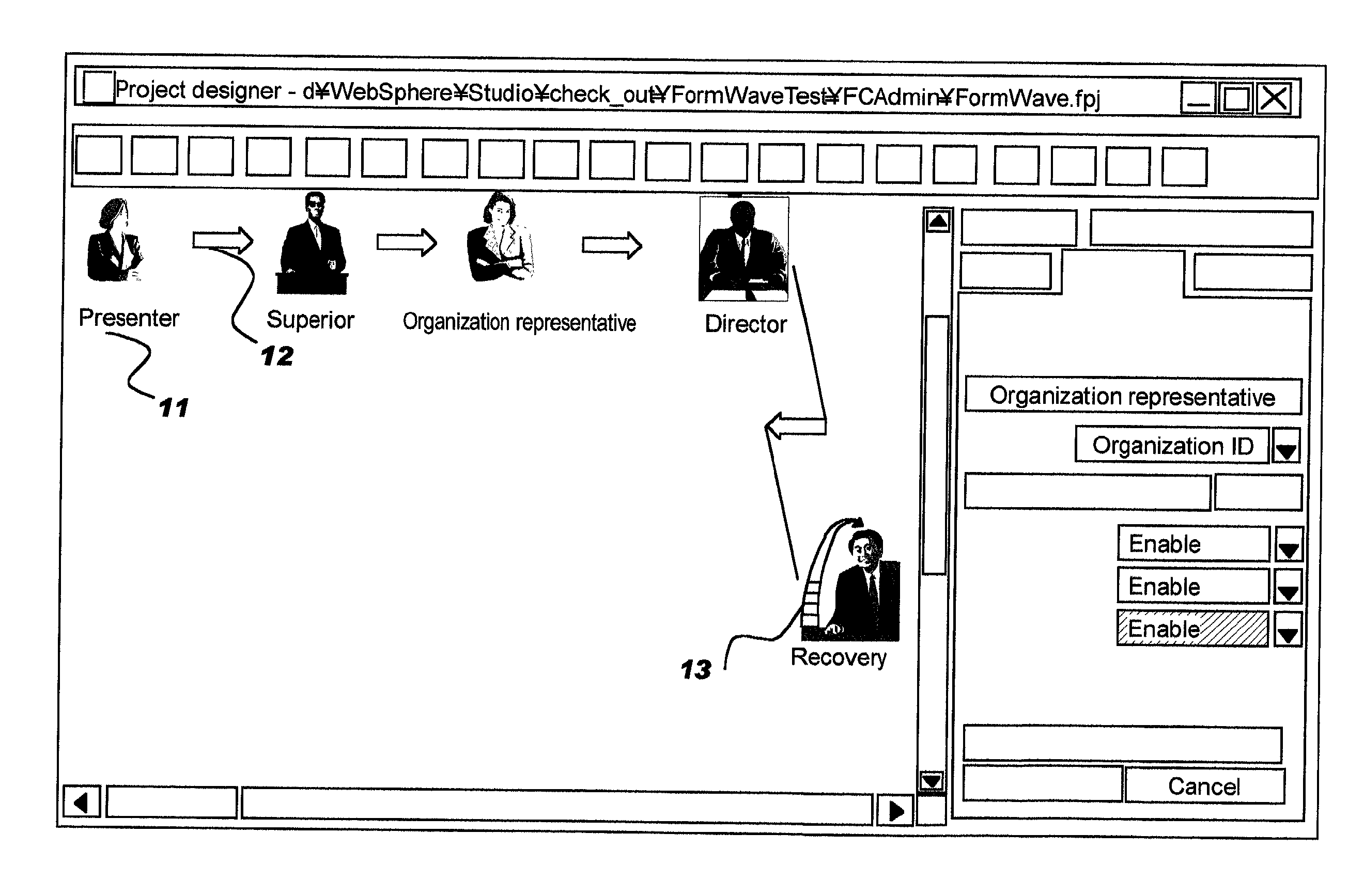 Workflow system and method with skip function