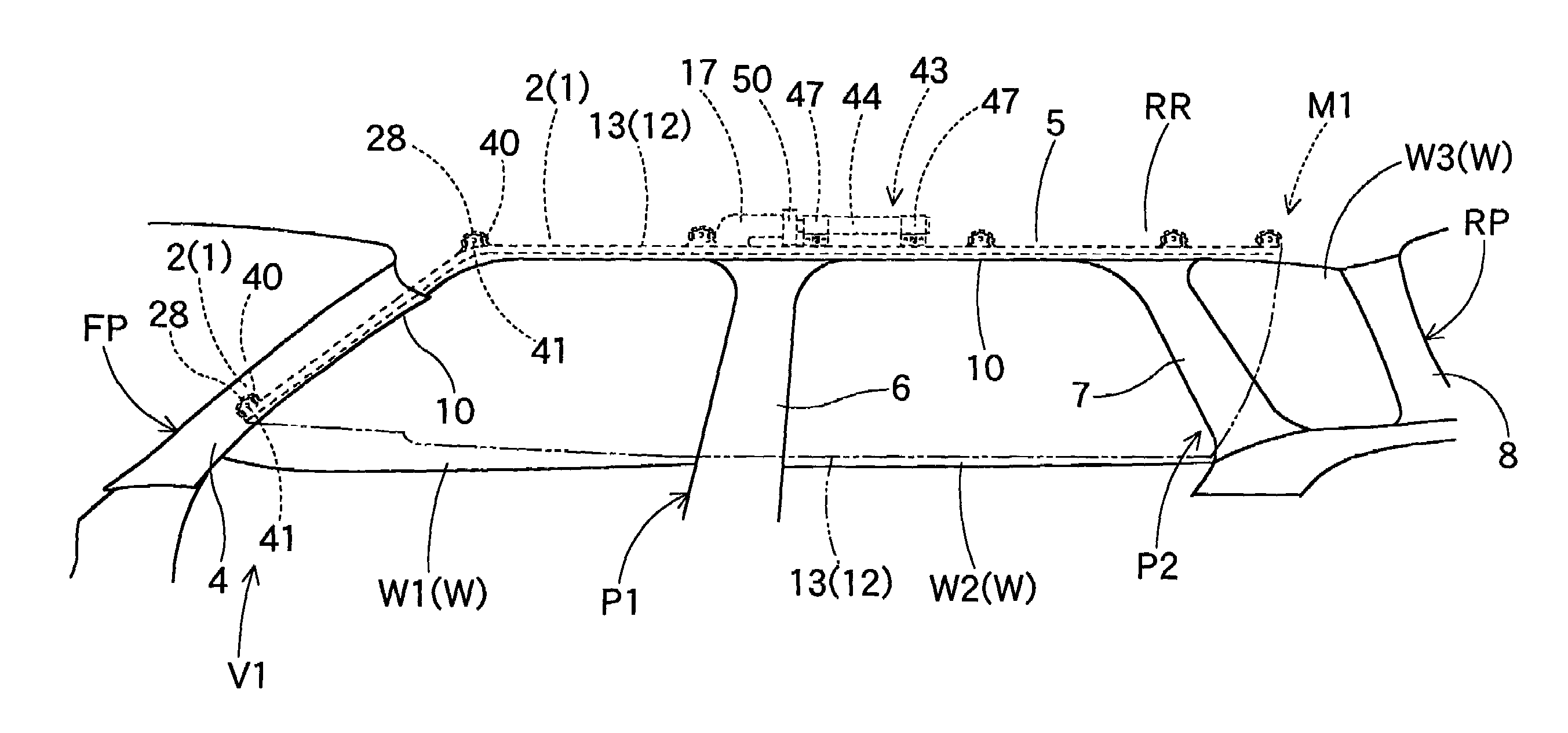 Head protecting airbag device