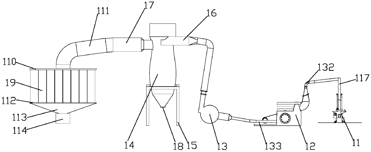 Device for producing hydroxypropyl methyl cellulose in dustless manner