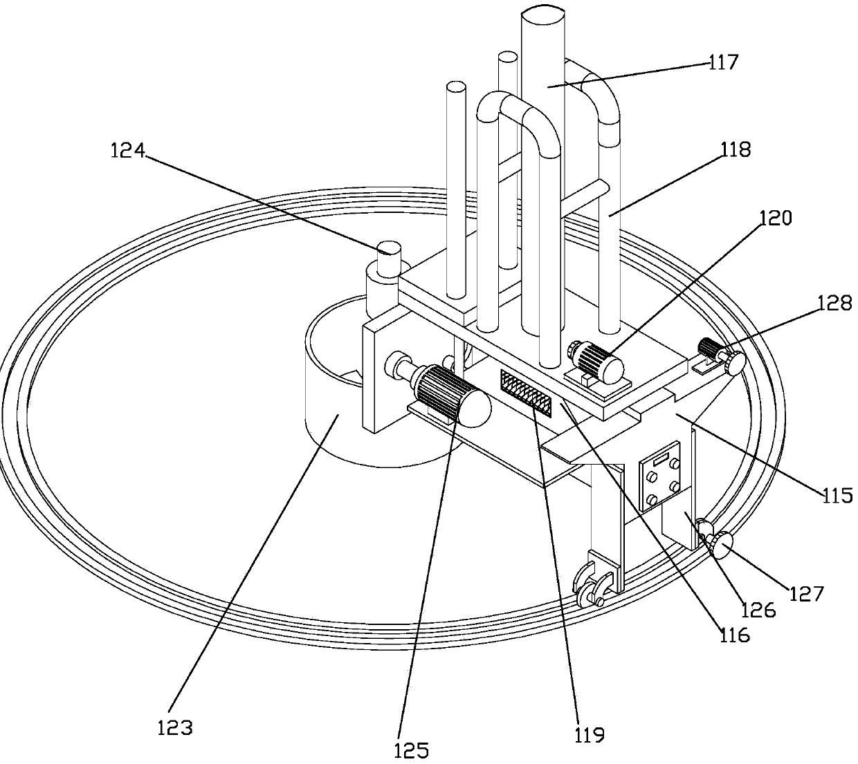 Device for producing hydroxypropyl methyl cellulose in dustless manner