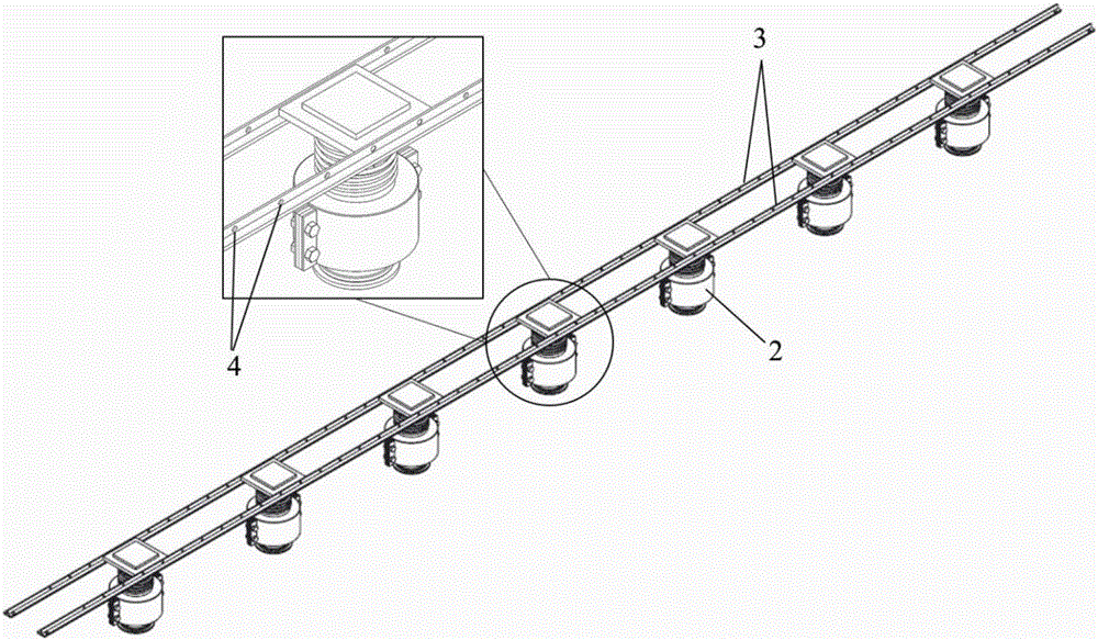 Sandwich plate vibration absorbing structure based on micro local resonance subarrays