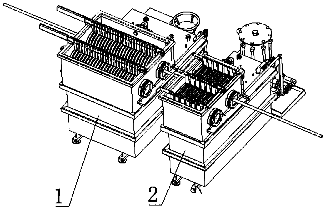 Horizontal nickel-chromium continuous electroplating line for workpieces