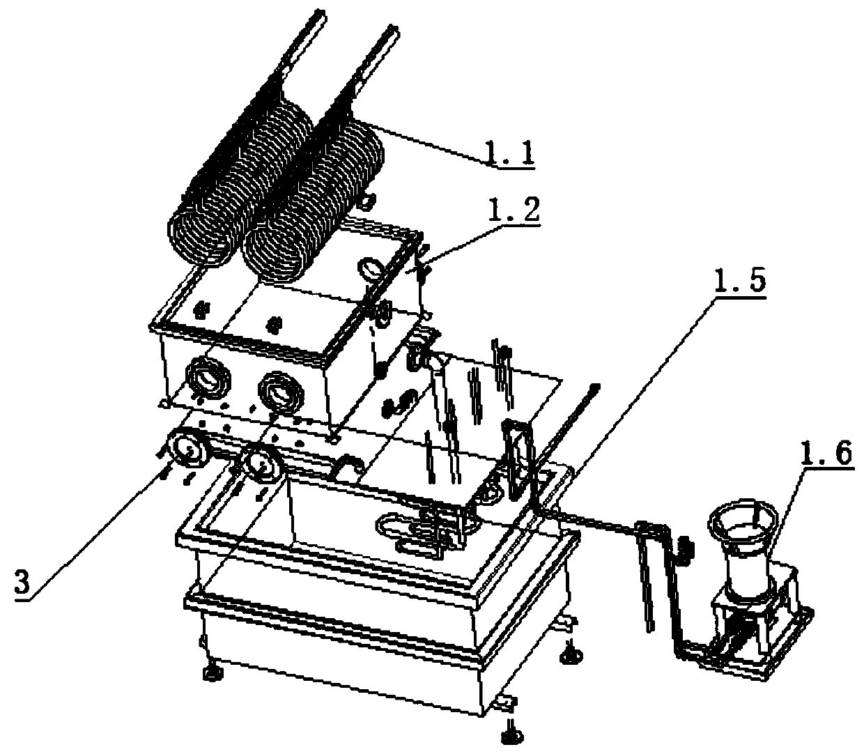 Horizontal nickel-chromium continuous electroplating line for workpieces