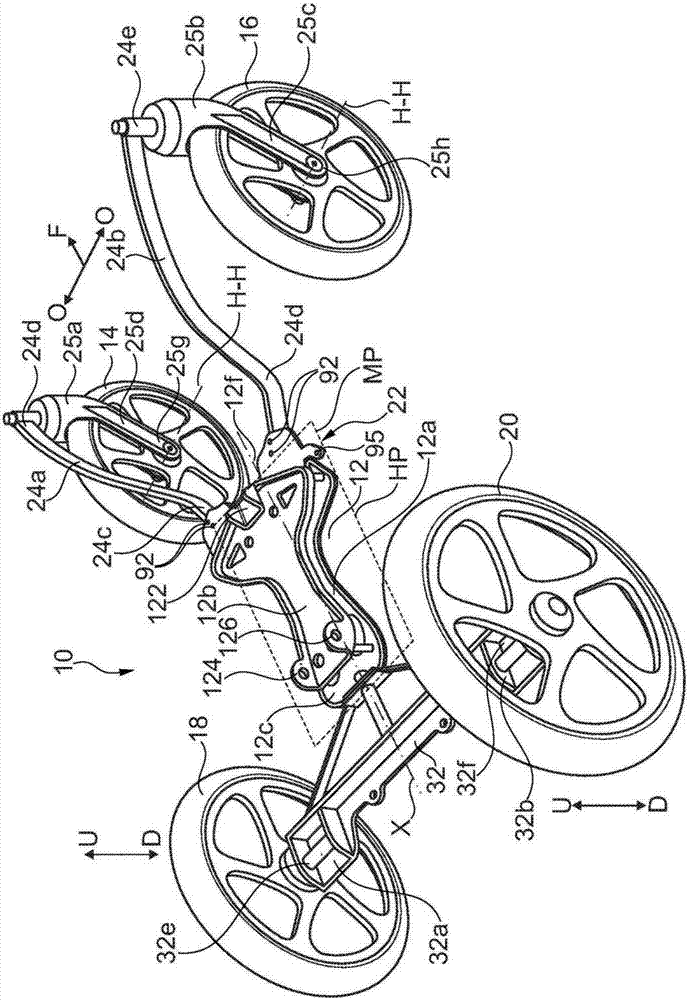 Chassis with high movement suspension