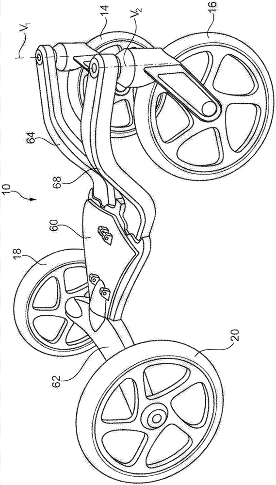 Chassis with high movement suspension