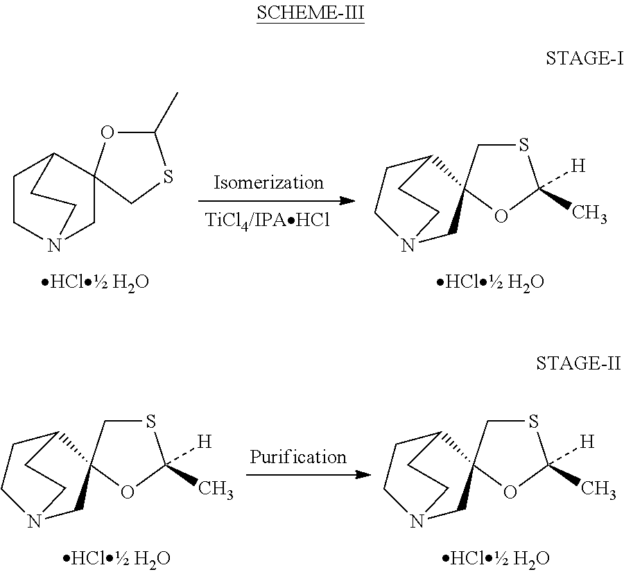 Process for the preparation of cis-2-methylspiro (1,3-oxathiolane 5-3') quinuclidine