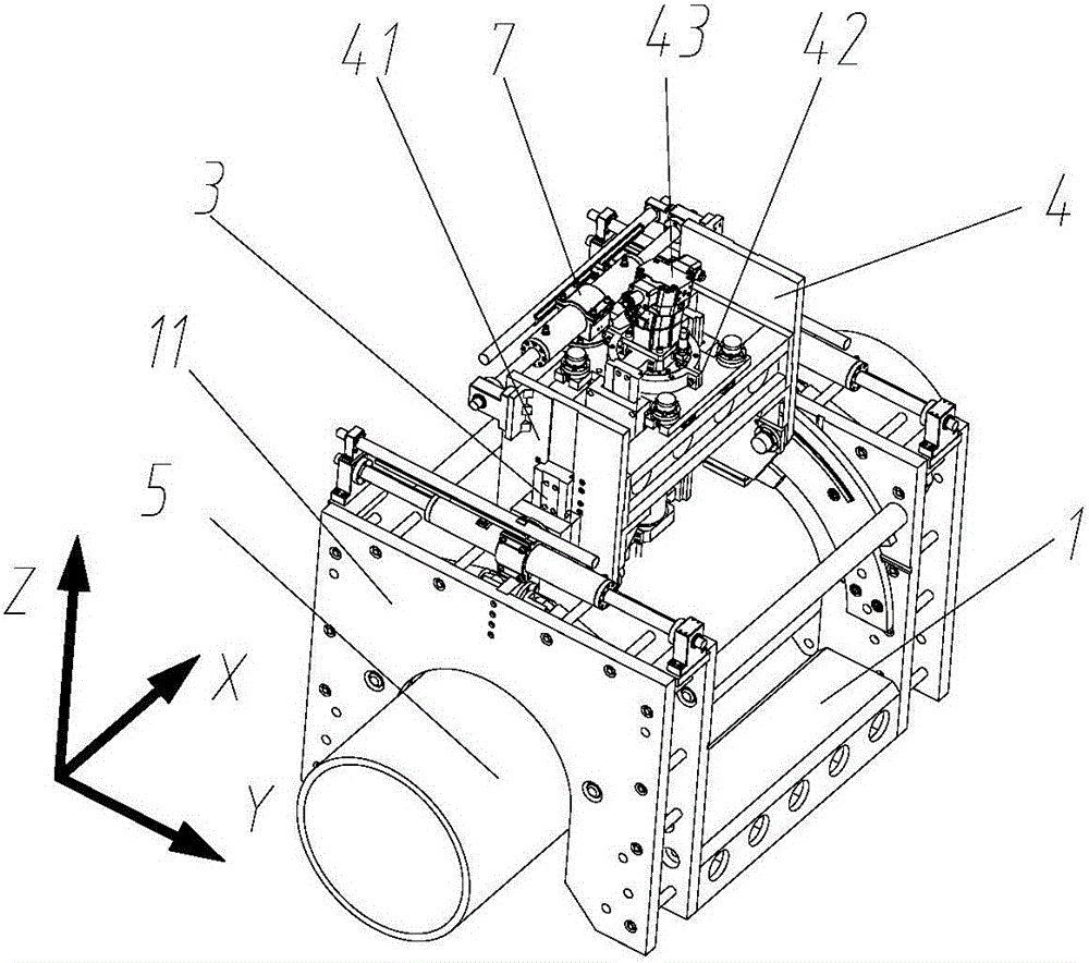 Crossbeam fixing type all-hydraulic driving digital-control friction stitch welding machine with large operating space